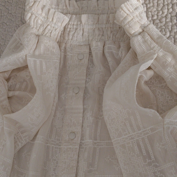 Tularosa Medium Cream Needle Point Midi Skirt - Picture 11 of 17